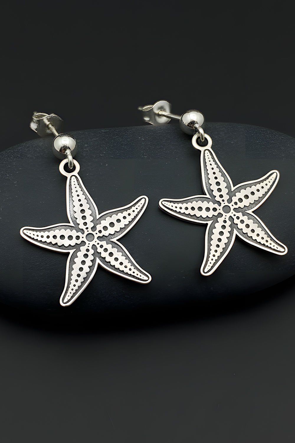 Deniz Yıldızı Model Gümüş Küpe