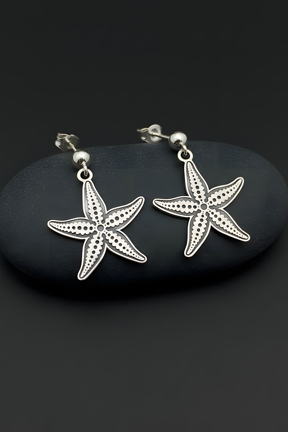 Deniz Yıldızı Model Gümüş Küpe