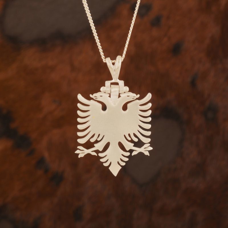 Çift Başlı Kartal Model Gümüş Kolye