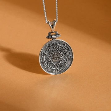 Mührü Süleyman Model Gümüş Kolye