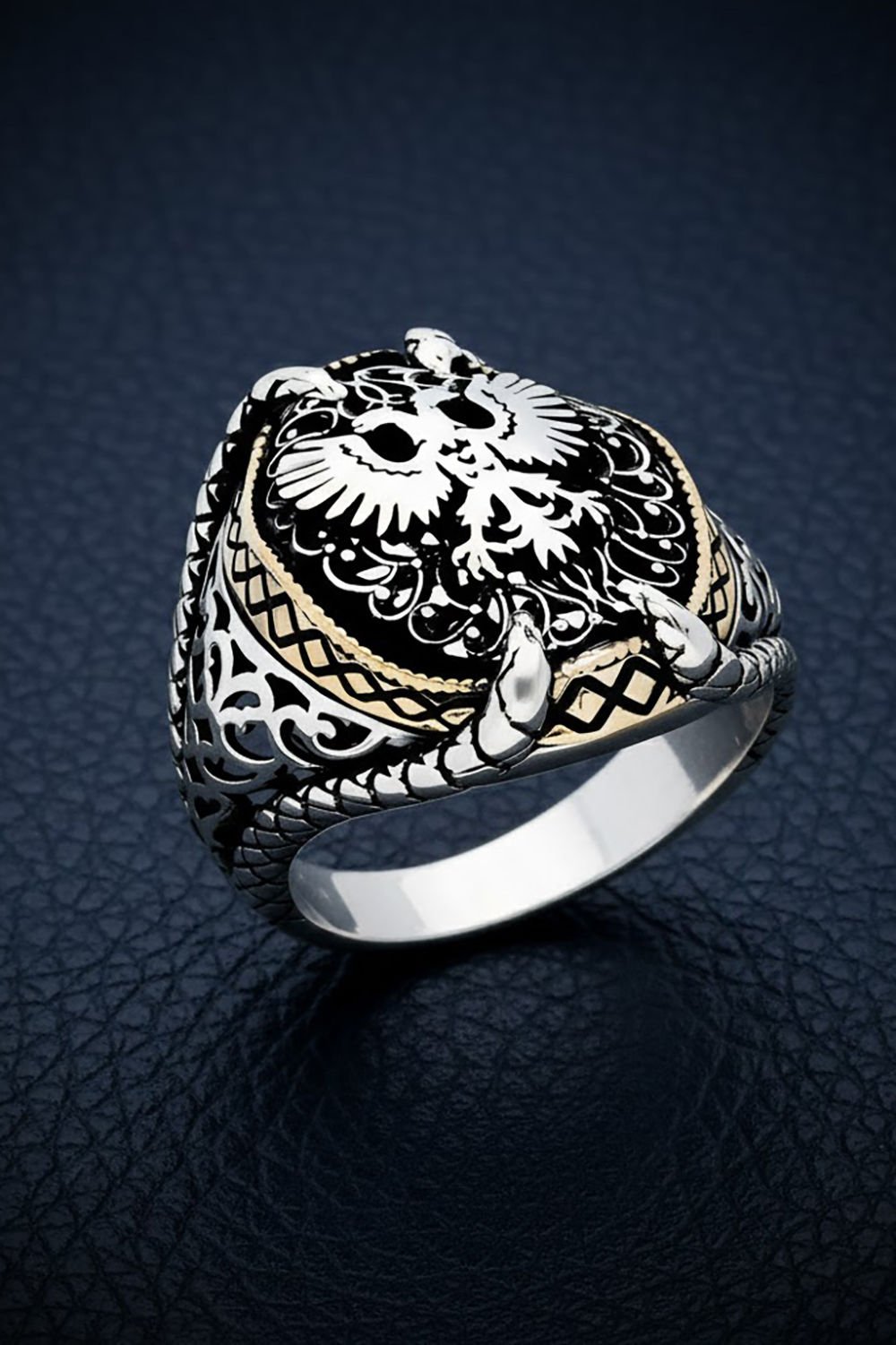 Pençe Model Selçuklu Kartalı Gümüş Yüzük