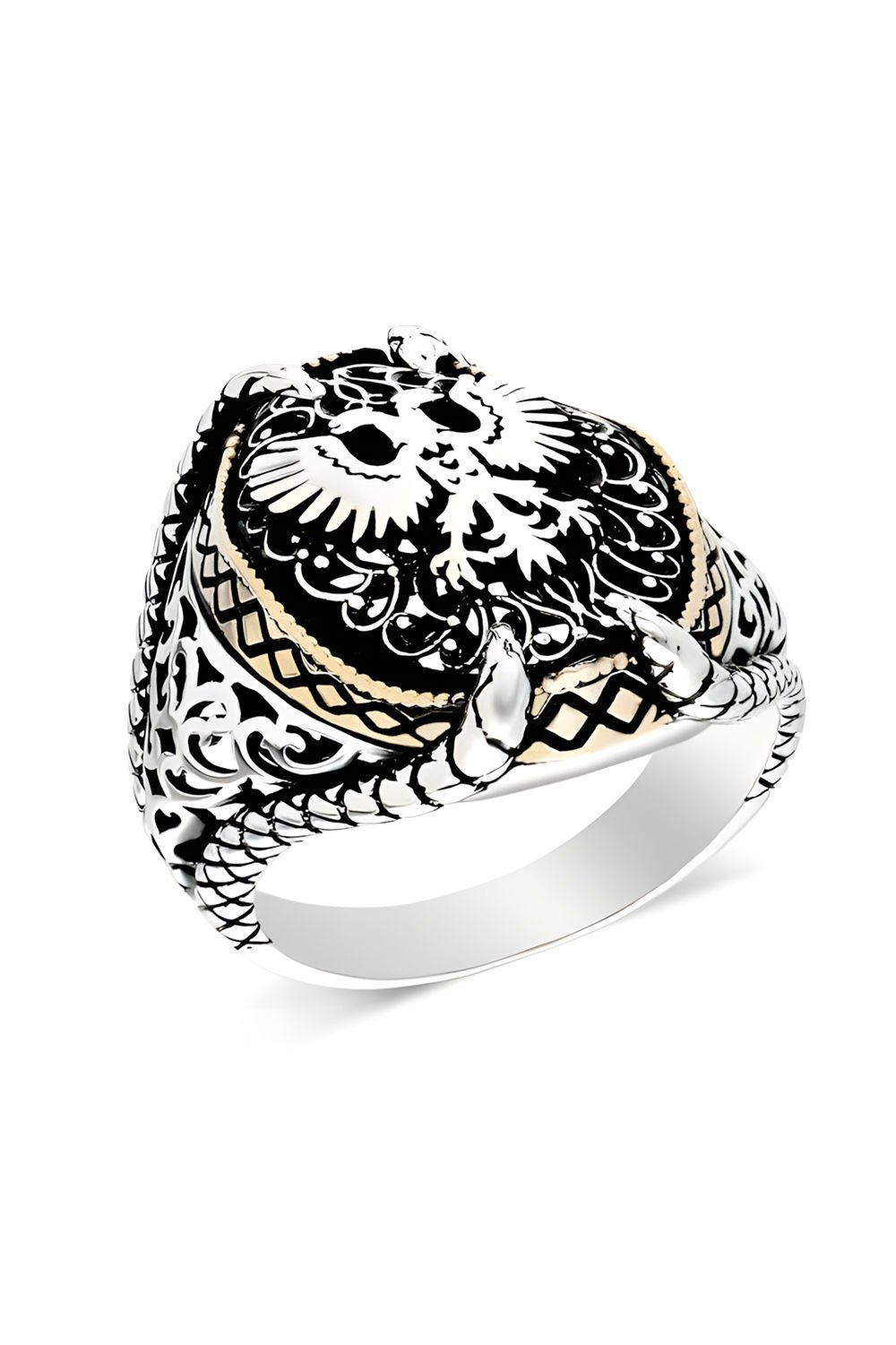 Pençe Model Selçuklu Kartalı Gümüş Yüzük