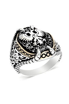 Pençe Model Selçuklu Kartalı Gümüş Yüzük