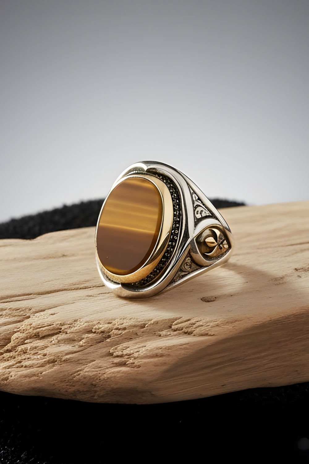 Kaplangözü Taşlı Yeni Rumi Model Gümüş Yüzük