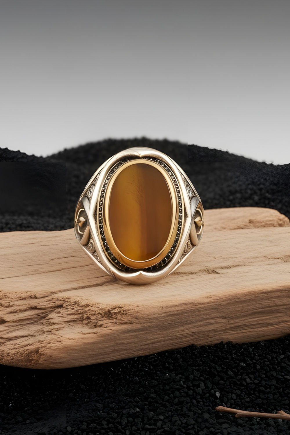 Kaplangözü Taşlı Yeni Rumi Model Gümüş Yüzük