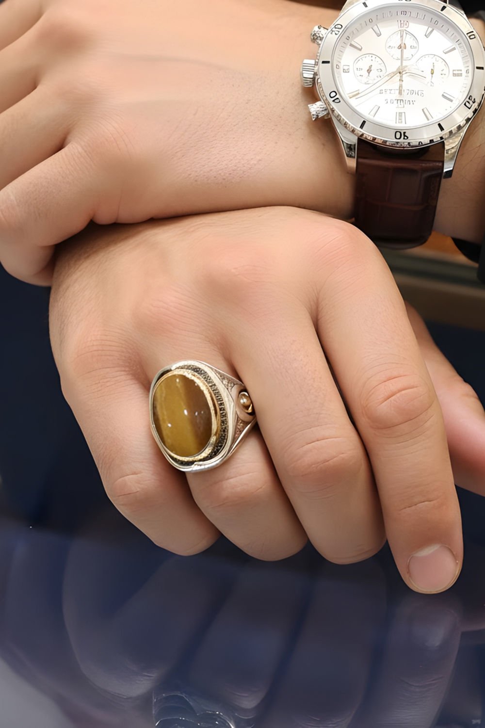 Kaplangözü Taşlı Yeni Rumi Model Gümüş Yüzük