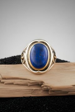 Lapis Taşlı Yeni Rumi Model Gümüş Yüzük