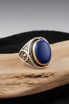 Lapis Taşlı Yeni Rumi Model Gümüş Yüzük