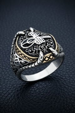 Pençe Model Tuğra Gümüş Yüzük