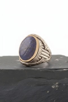 Lapis Taşlı Oval Model Gümüş Yüzük
