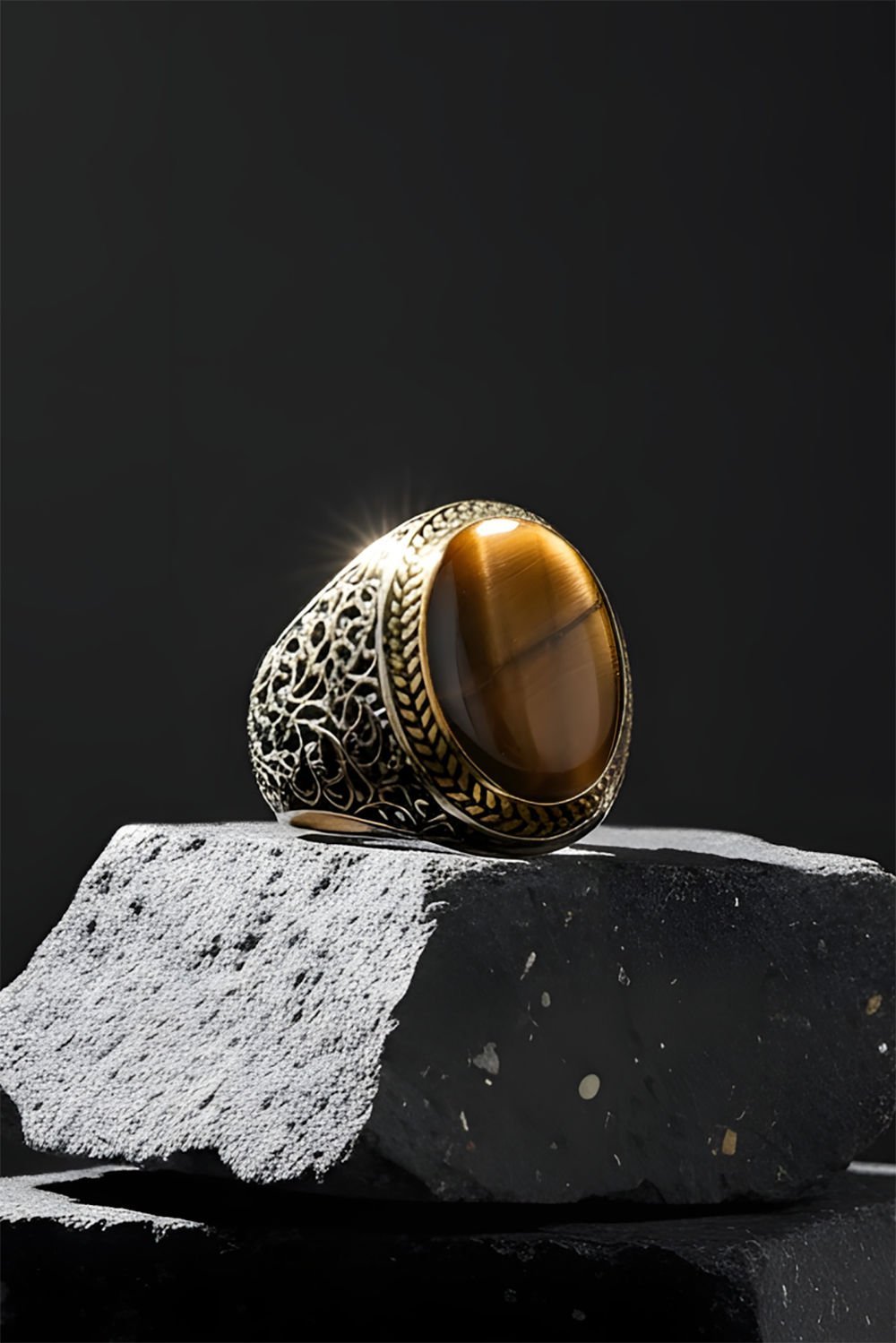 Kaplangözü Taşlı Sarmaşık Model Gümüş Yüzük