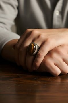 Kaplangözü Taşlı Sarmaşık Model Gümüş Yüzük