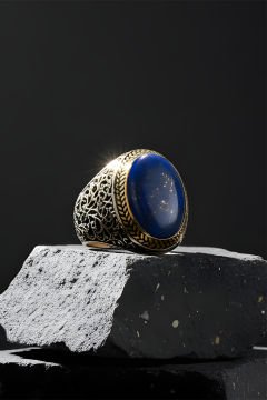Lapis Taşlı Sarmaşık Model Gümüş Yüzük
