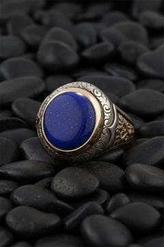 Lapis Taşlı Alemdar Model Gümüş Yüzük