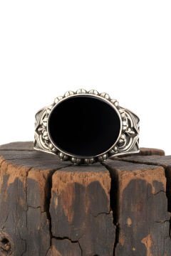 Oniks Taşlı El İşi Gümüş Yüzük