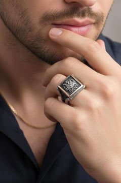 Kare Model Devlet-i Aliyye-i Osmaniyye Yüzük