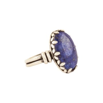 Çift Kol Model Lapis Lazuli Taşlı El İşi Yüzük