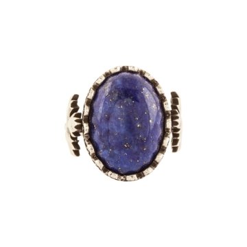 Çınar Yaprağı Lapis Taşlı El İşi Gümüş Yüzük