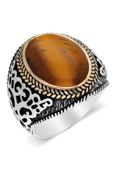 Kaplangözü Taşlı Gümüş Erkek Yüzük