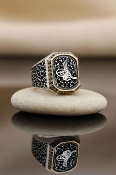 Sarmaşık Model Tuğralı Taşsız Gümüş Yüzük