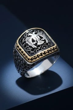 Benekli Model Selçuklu Kartalı Model Taşsız Yüzük