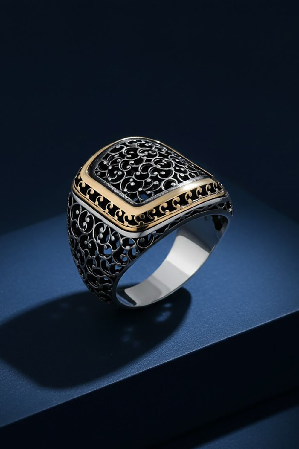 Sarmaşık Desenli Sade Model Taşsız Gümüş Yüzük