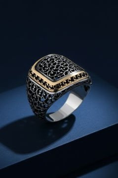 Sarmaşık Desenli Sade Model Taşsız Gümüş Yüzük