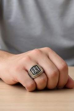 Sarmaşık Desenli Kayı Model Taşsız Gümüş Yüzük