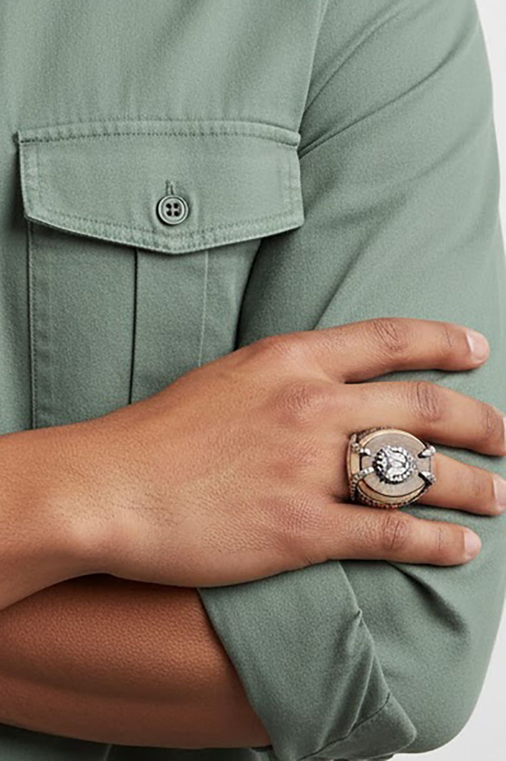 Pençe Model Kaplangözü Taşı Devlet Arması Yüzük