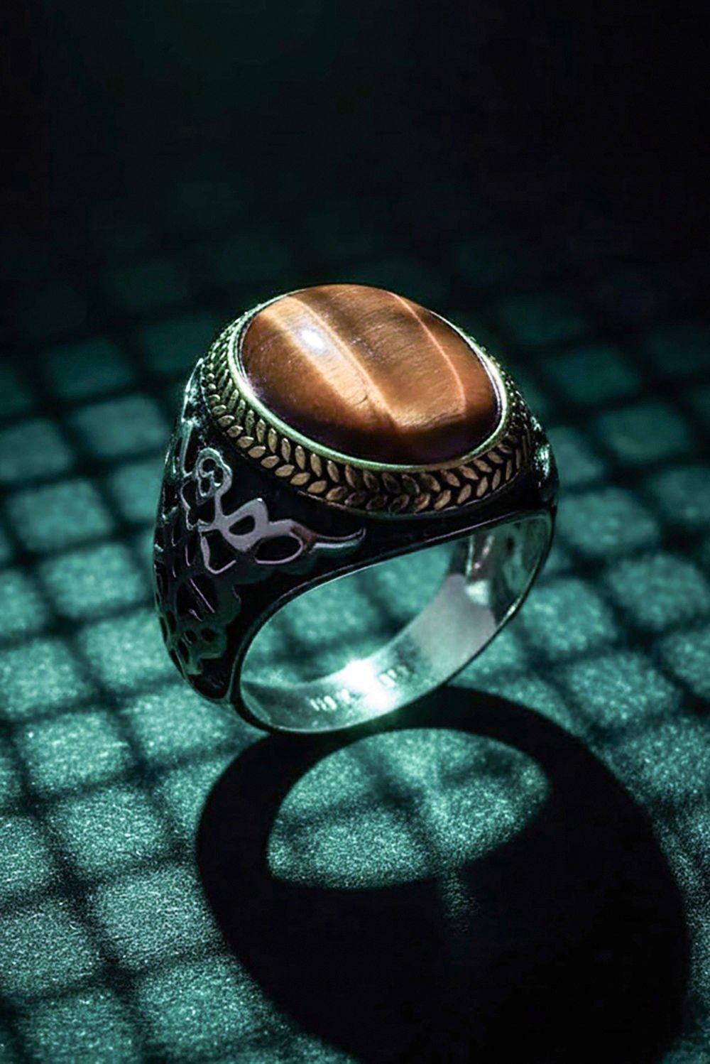 Kaplangözü Taşlı Gümüş Erkek Yüzük