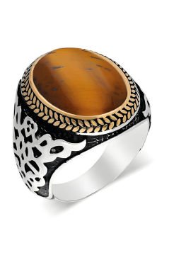 Kaplangözü Taşlı Gümüş Erkek Yüzük