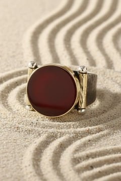 Akik Taşlı Atılgan Model Gümüş Yüzük