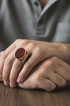 Akik Taşlı Atılgan Model Gümüş Yüzük