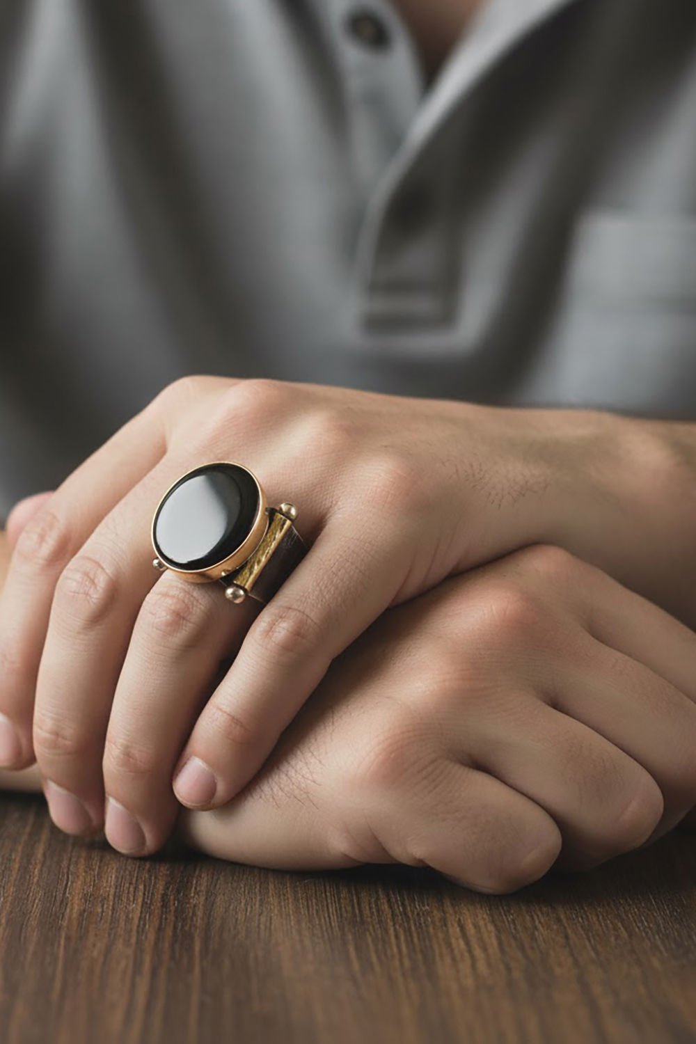 Oniks Taşlı Atılgan Model Gümüş Yüzük