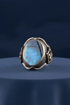 Küçük Boy Zambak Okyanus Sedefi Taşlı Yüzük