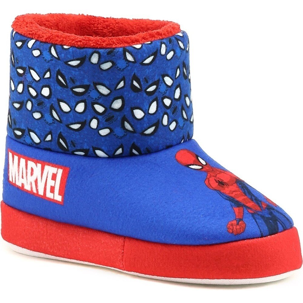 Spiderman Barbos 1PR Saks Mavi Çocuk Panduf Ev Botu