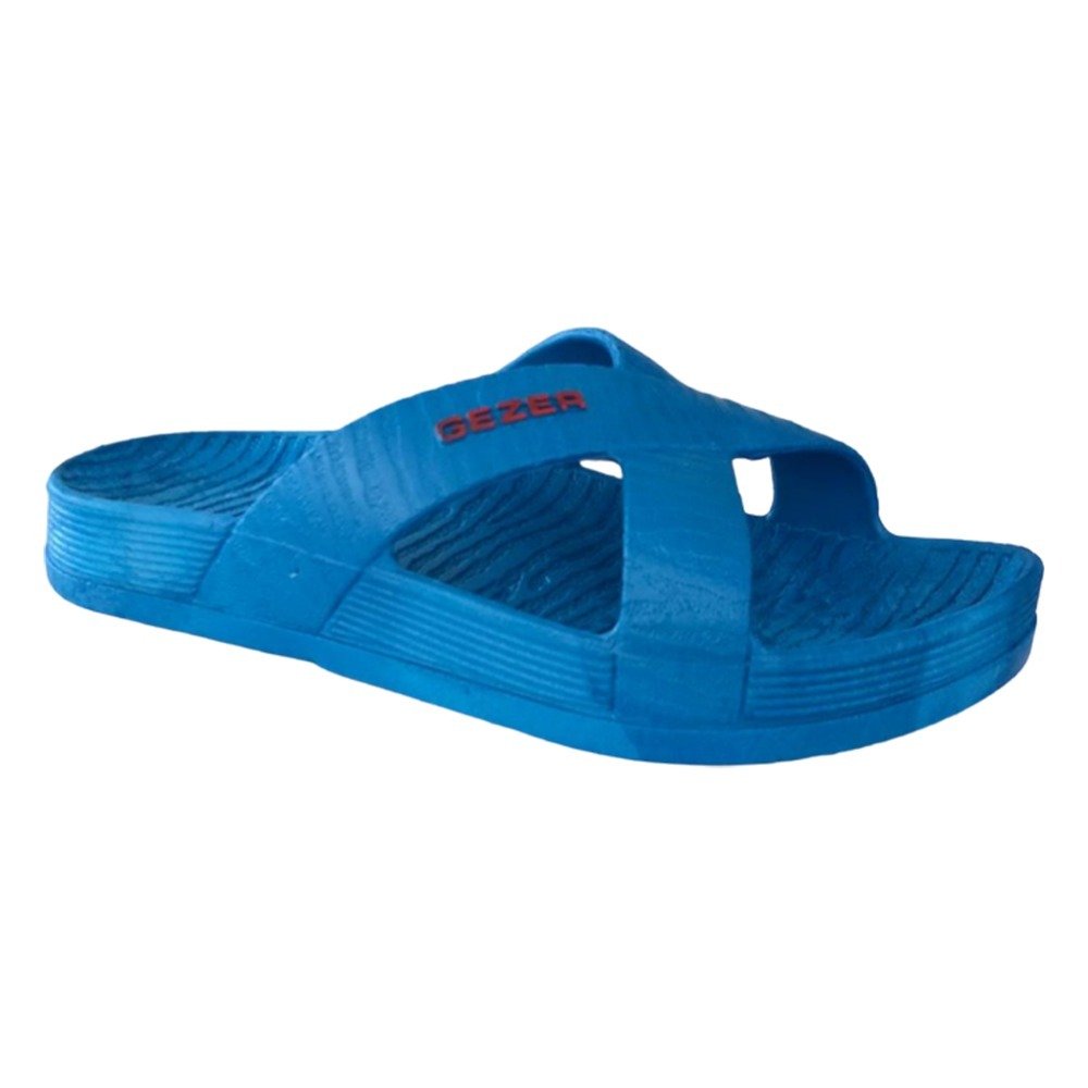 Gezer 9639 Saks Mavi Unisex Kaydırmaz Taban Banyo Terlik