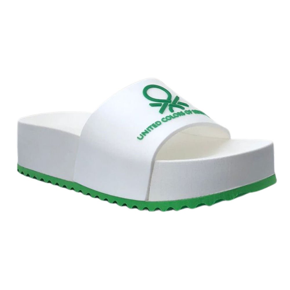 Benetton BN-1211 Beyaz Kadın Topuklu Terlik