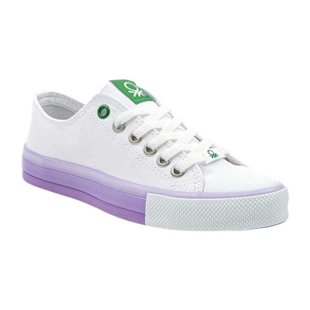 Benetton BN-30176 Beyaz-Lila Kadın Spor Ayakkabı