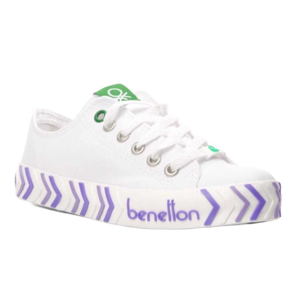 Benetton BN-30624 Beyaz-Lila Kadın Spor Ayakkabı