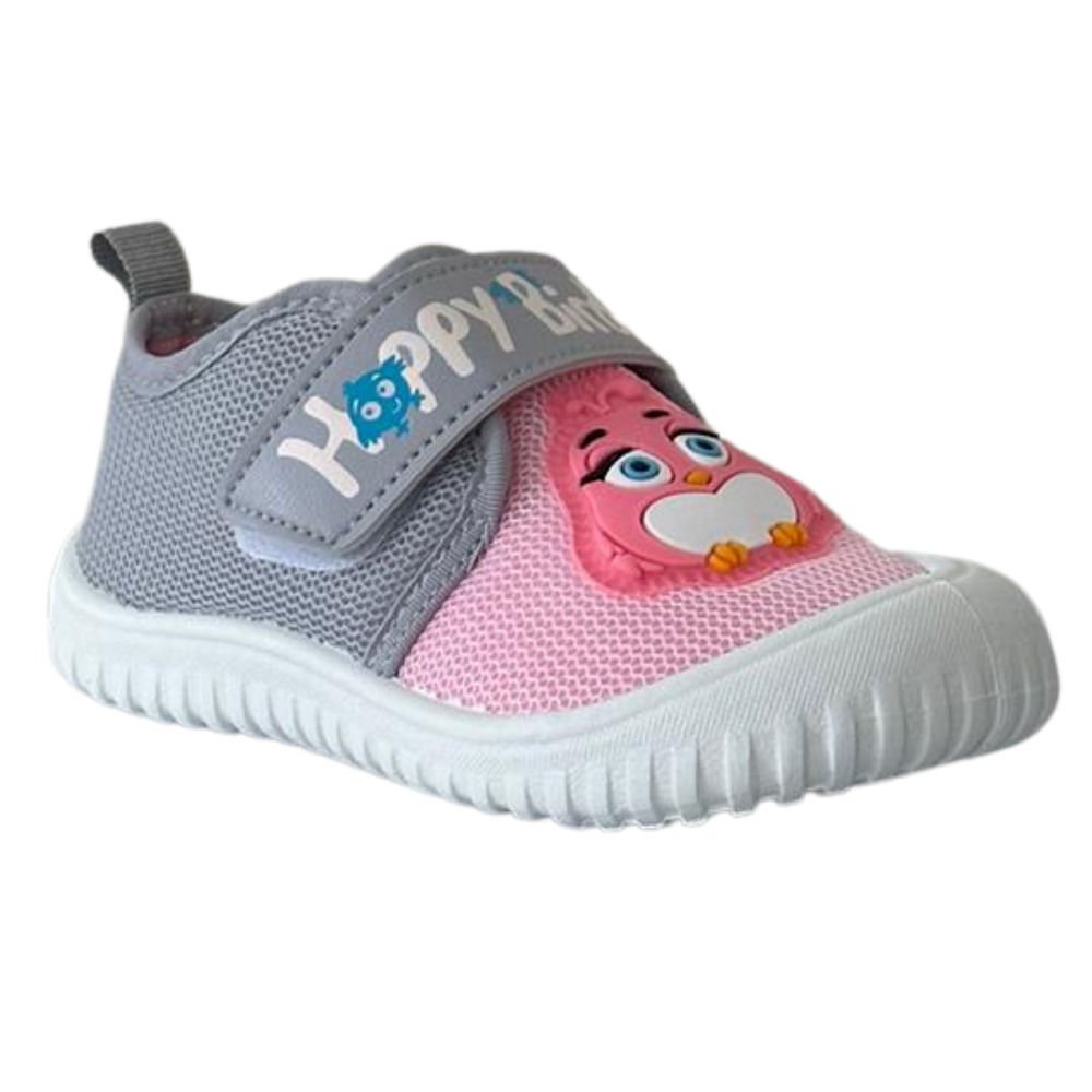 Gezer 3356.00 Pembe/Gri Bebe Kreş Yazlık Ev Ayakkabısı