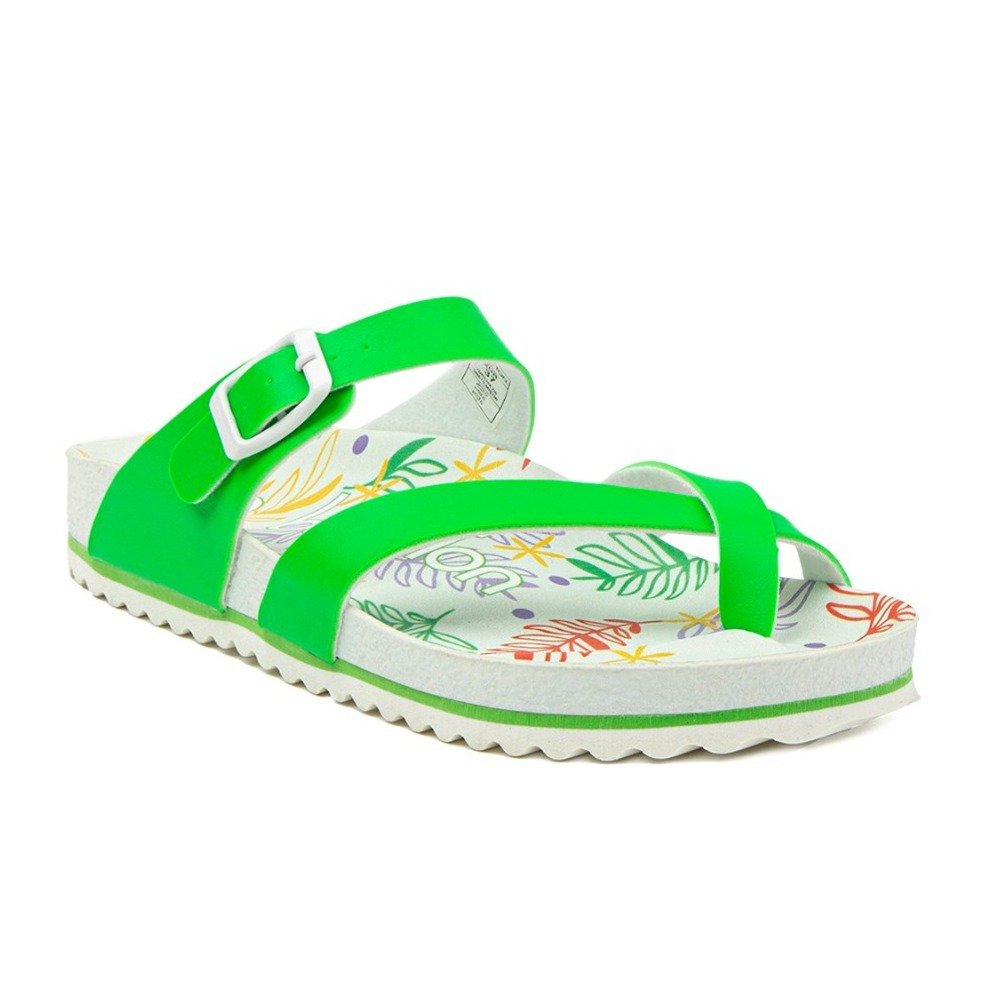 Benetton BN-1035 Yeşil Kadın Parmak Arası Terlik