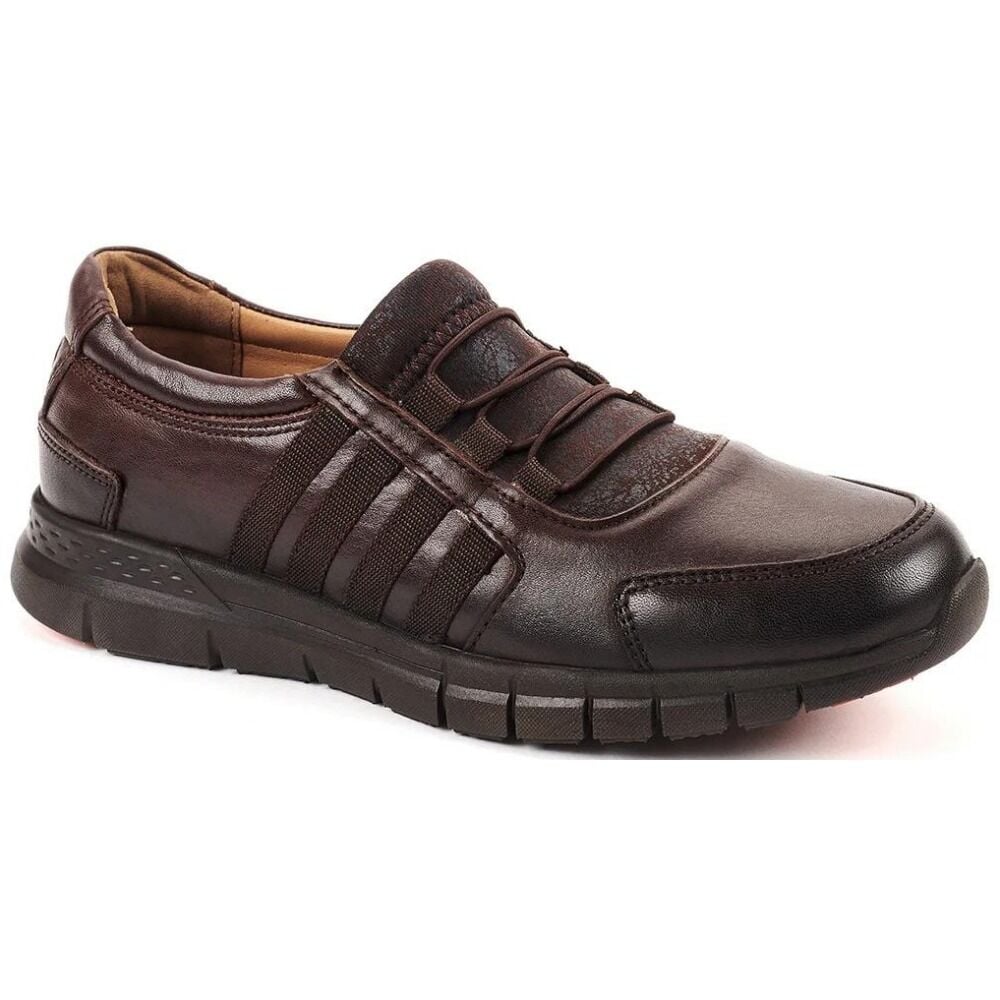 Forelli 29410-G Fulya Kahve Kadın Comfort Deri Ayakkabı