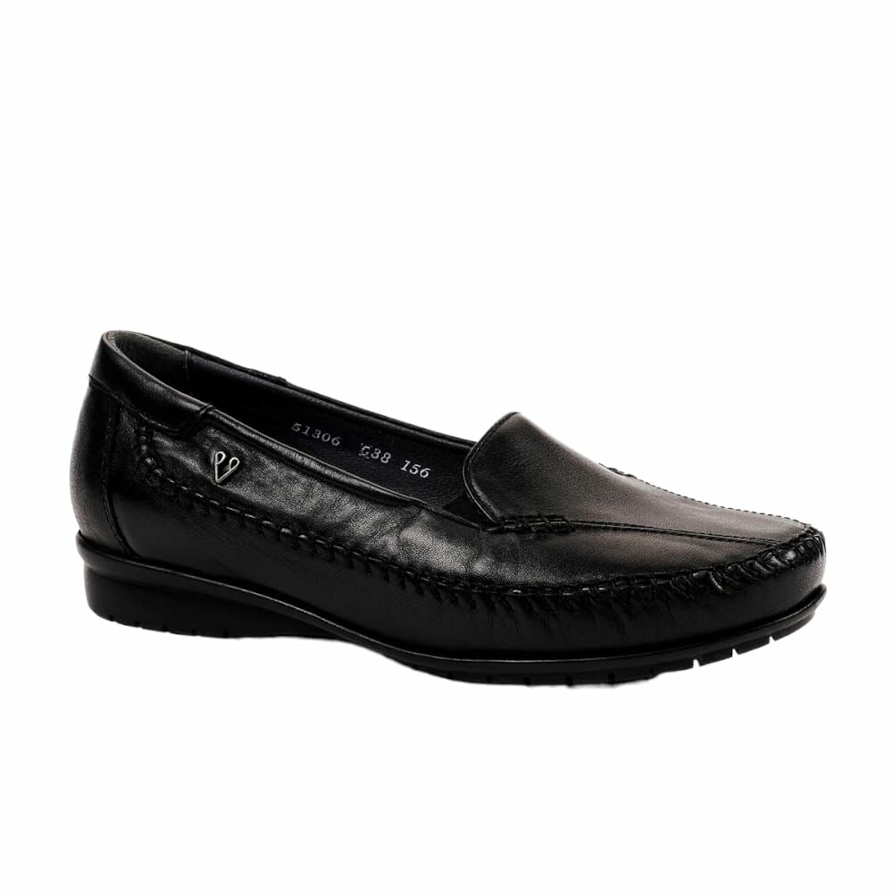 Forelli 51306 Marla-G Siyah Kadın Comfort Deri Ayakkabı