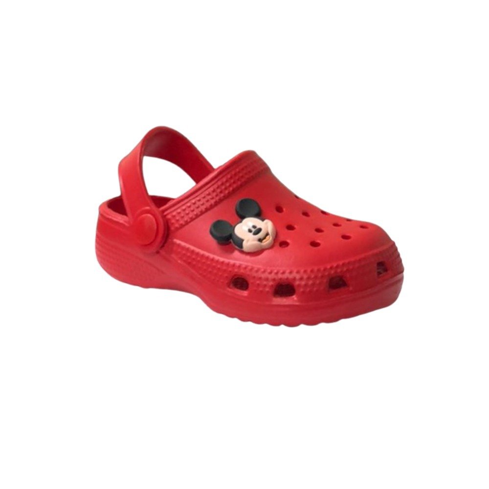 E012 Kırmızı Çocuk Mickey Mouse Havuz/Deniz Terlik Sandalet