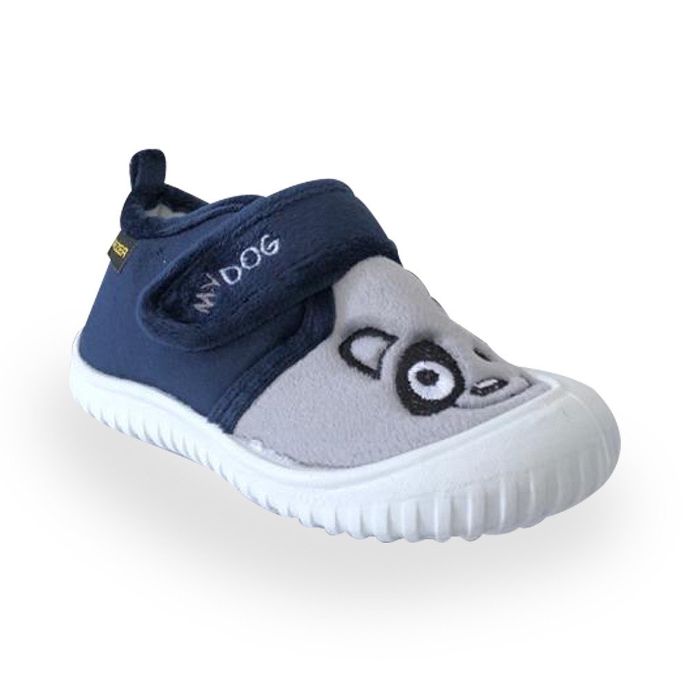 Gezer 3192 Lacivert/Gri Köpek Çocuk Kreş/Anaokulu Panduf