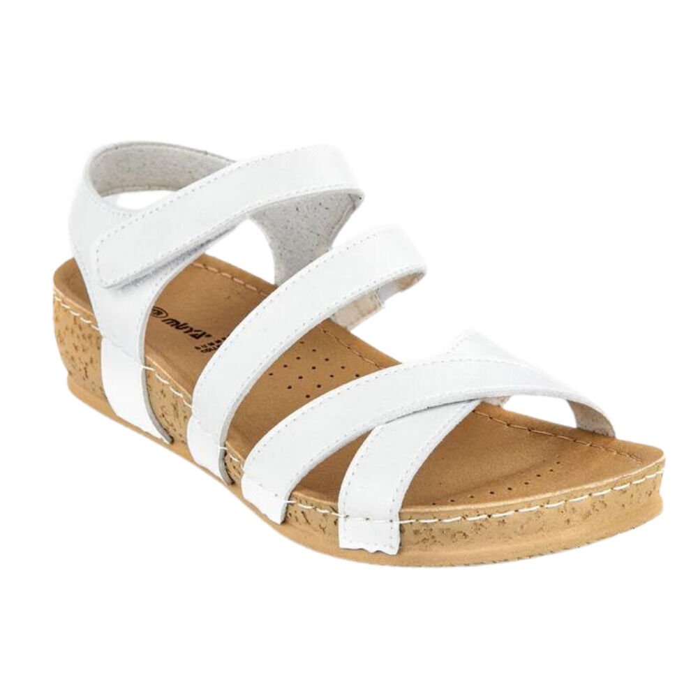 Muya 32221 Bamboo Beyaz Kadın Anatomik Sandalet