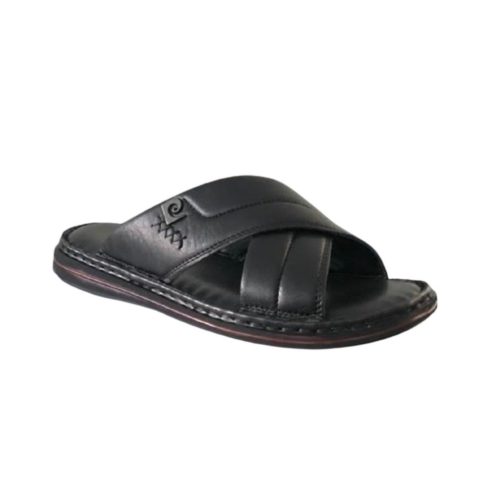 Pierre Cardin 6586 Siyah Erkek Deri Comfort Terlik