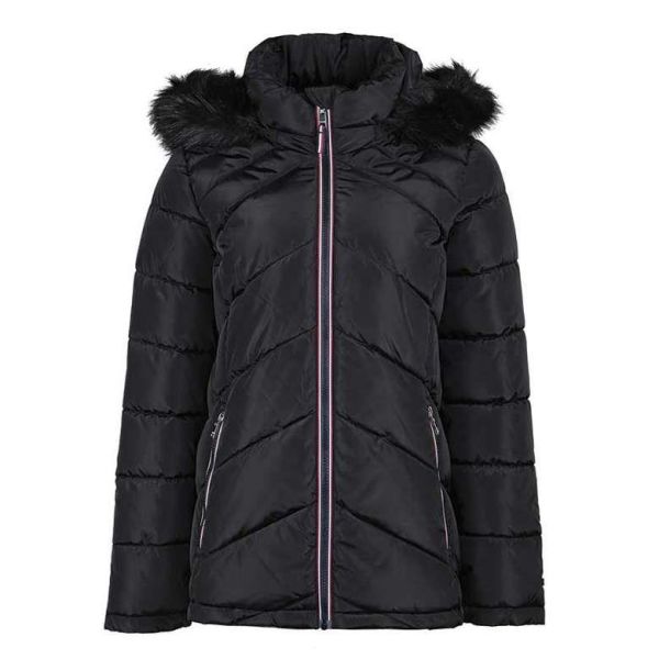Tommy Hilfiger Kadın Kapüşonlu Mont TW2MP918-BLK