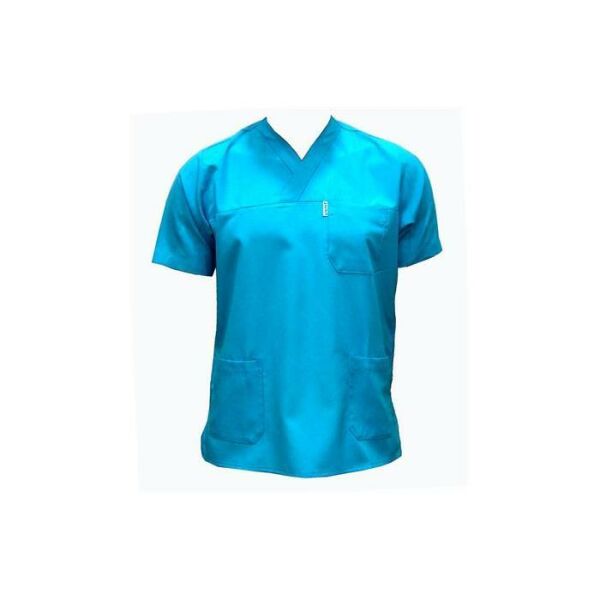 V Yaka Ceket Kısa Kol Turkuaz